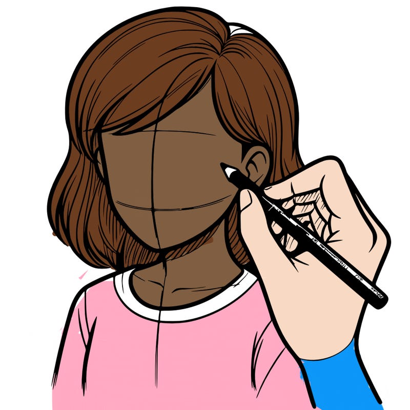 drawing a realistic person