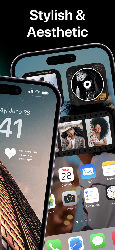 Lock Screen Widgets 16-Widget - A display of stylish and aesthetic iPhone lock screen and home screen widgets