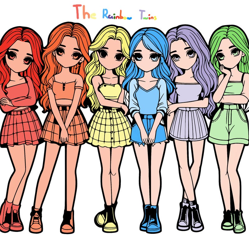 a group of girls realistic