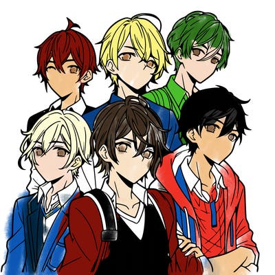 a group of anime boys