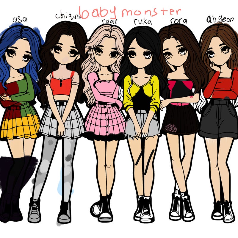 a group of girls realistic