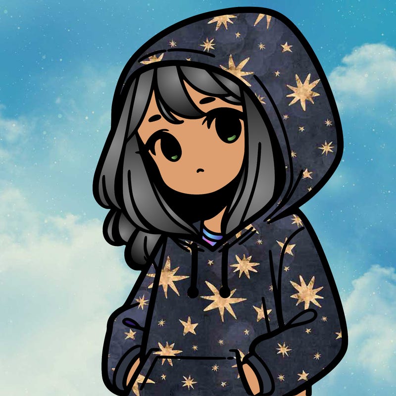 girl with hoodie