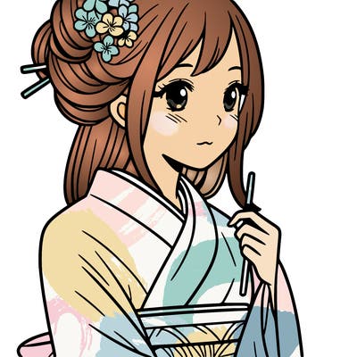 a woman wearing a kimono