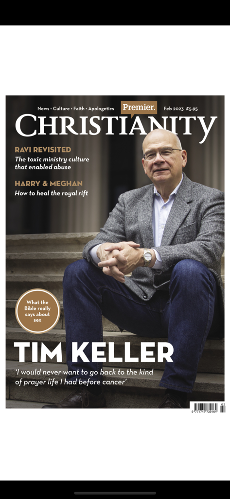 Premier Christianity Magazine cover featuring Tim Keller