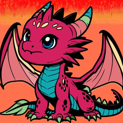 fierce baby night dragon