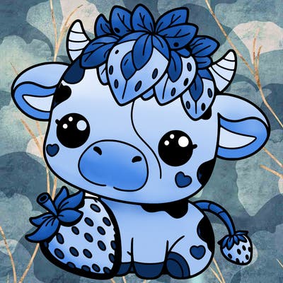 cute strawberry cow