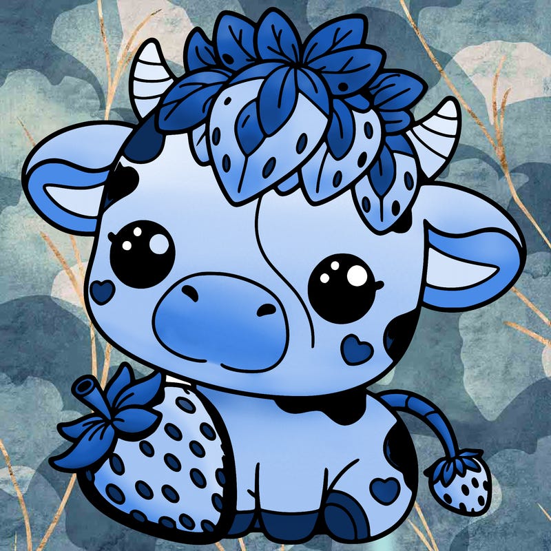 cute strawberry cow