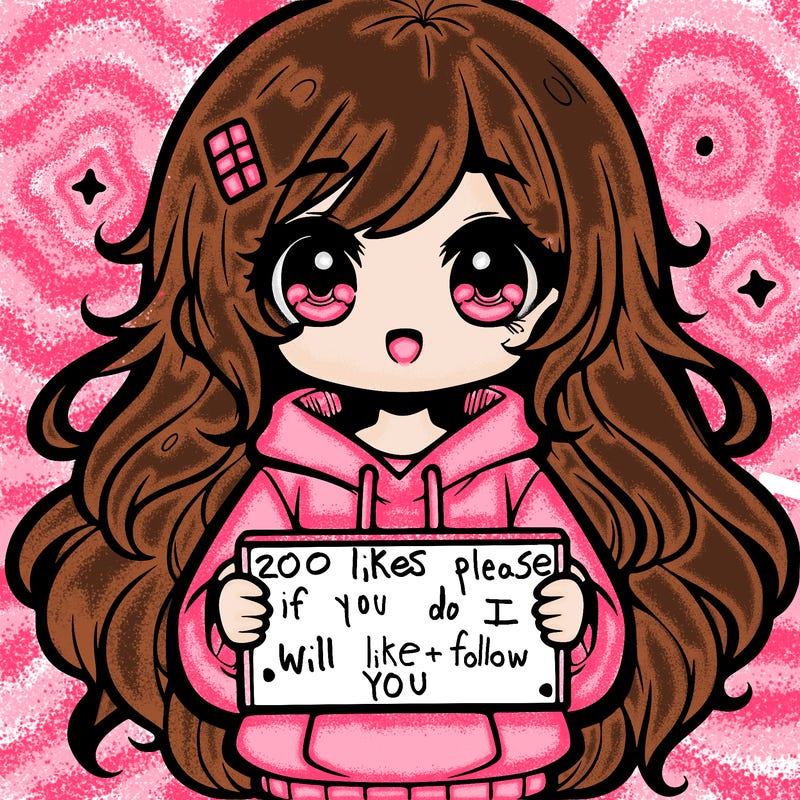 cute girl with long messy hair, wearing a hoodie holding a sign