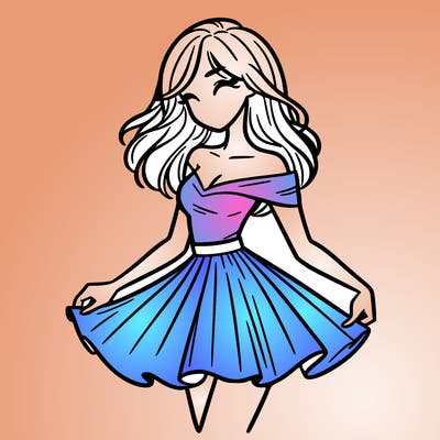 woman in skirt