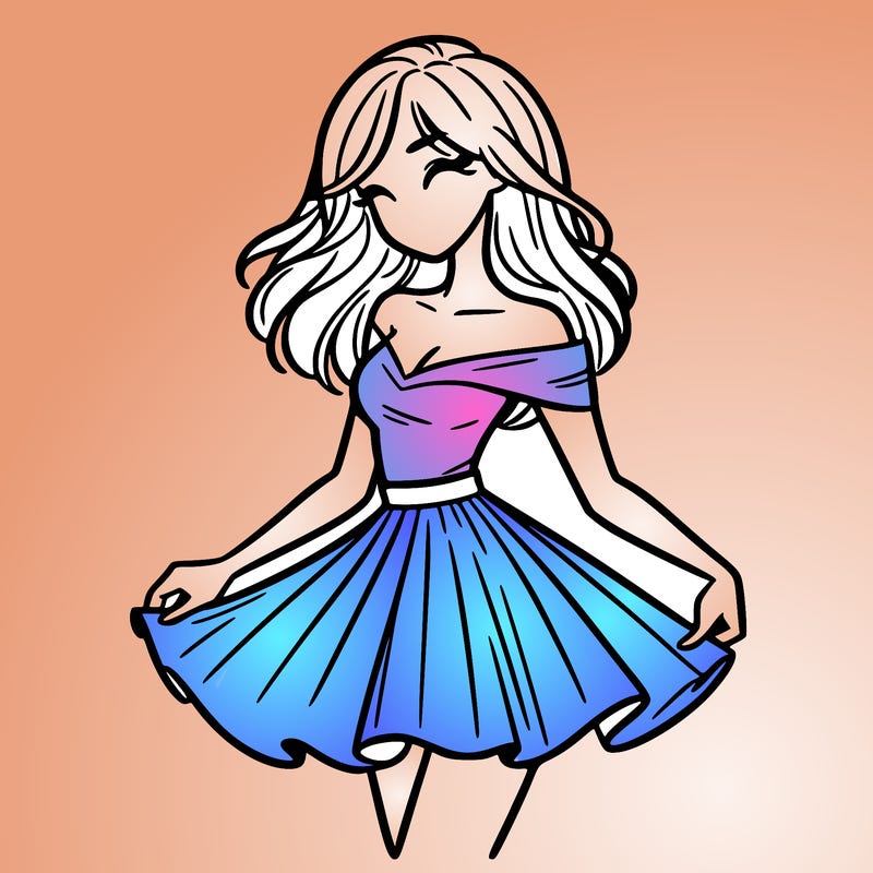 woman in skirt