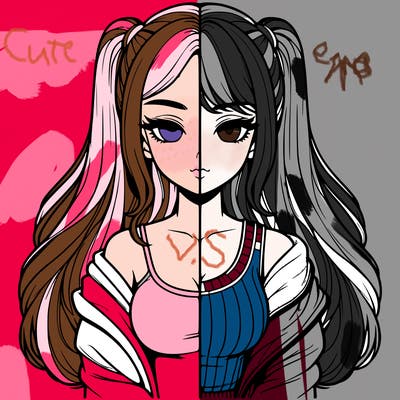 realistic girl split