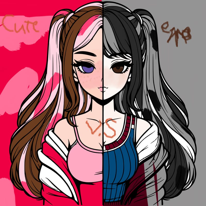 realistic girl split