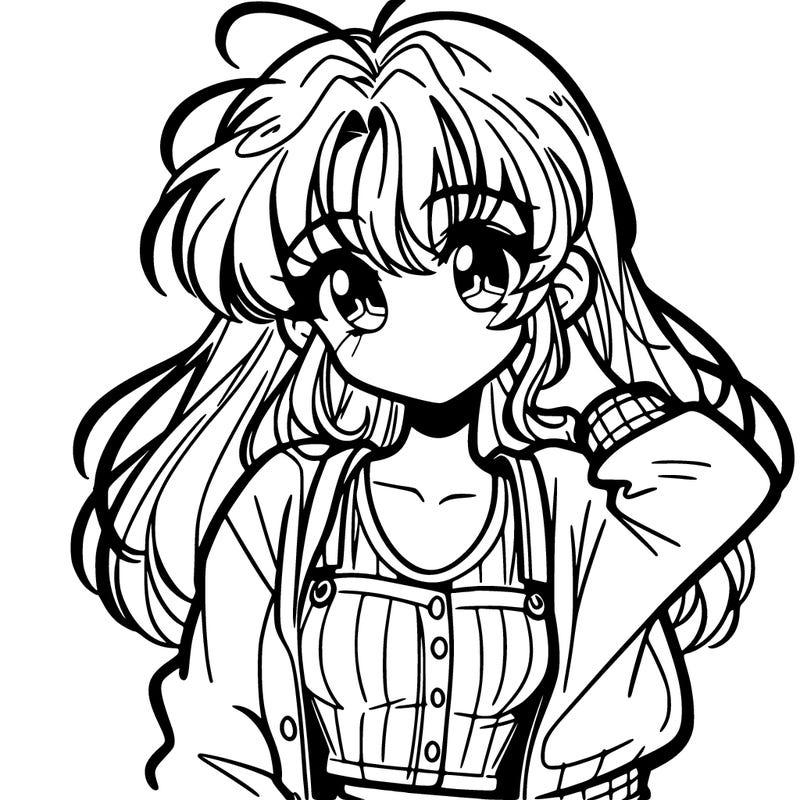 90s cute anime girl
