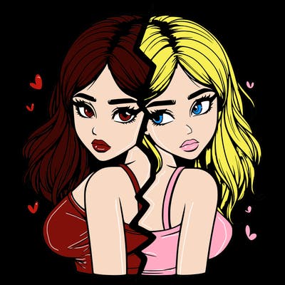 realistic girl split