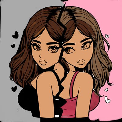 realistic girl split