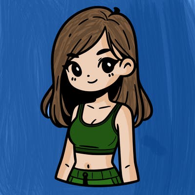 girl with crop top