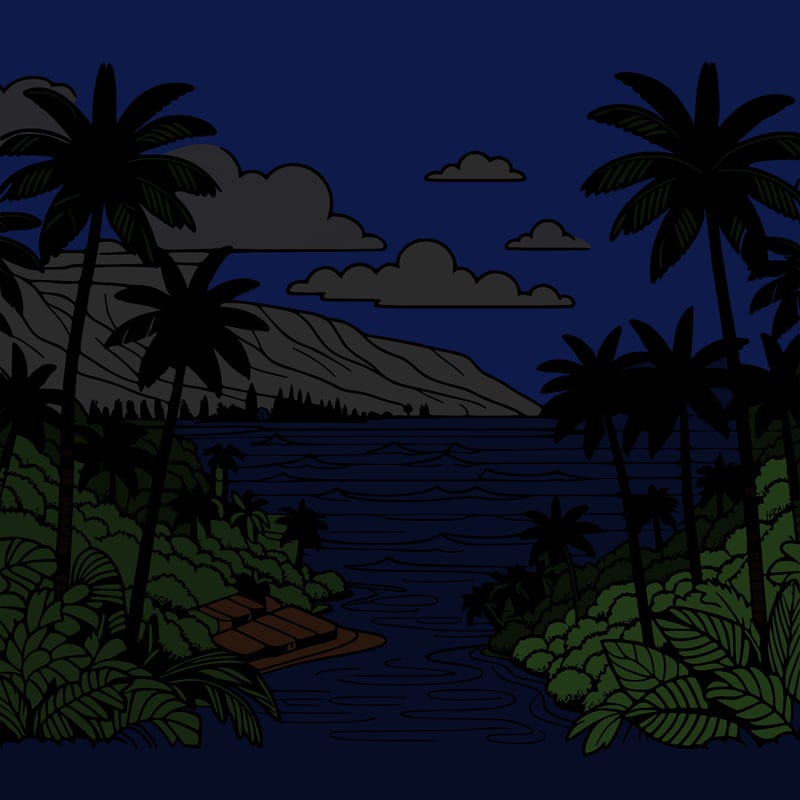 view of the ocean in hawaii lots of palm trees and beautiful view