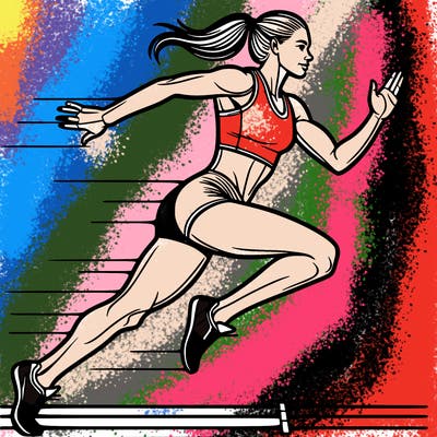 track and field person girl