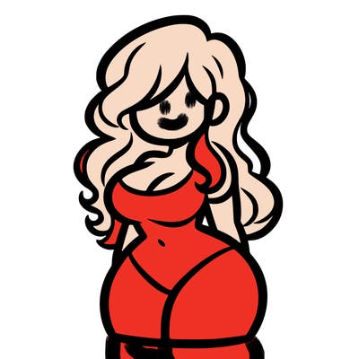 curvy woman with hair