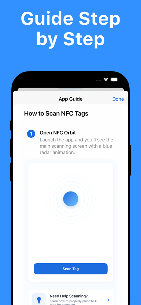 NFC Tools: Tag Writer, Reader - Step by step app guide for scanning NFC tags