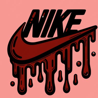 dripping nike logo
