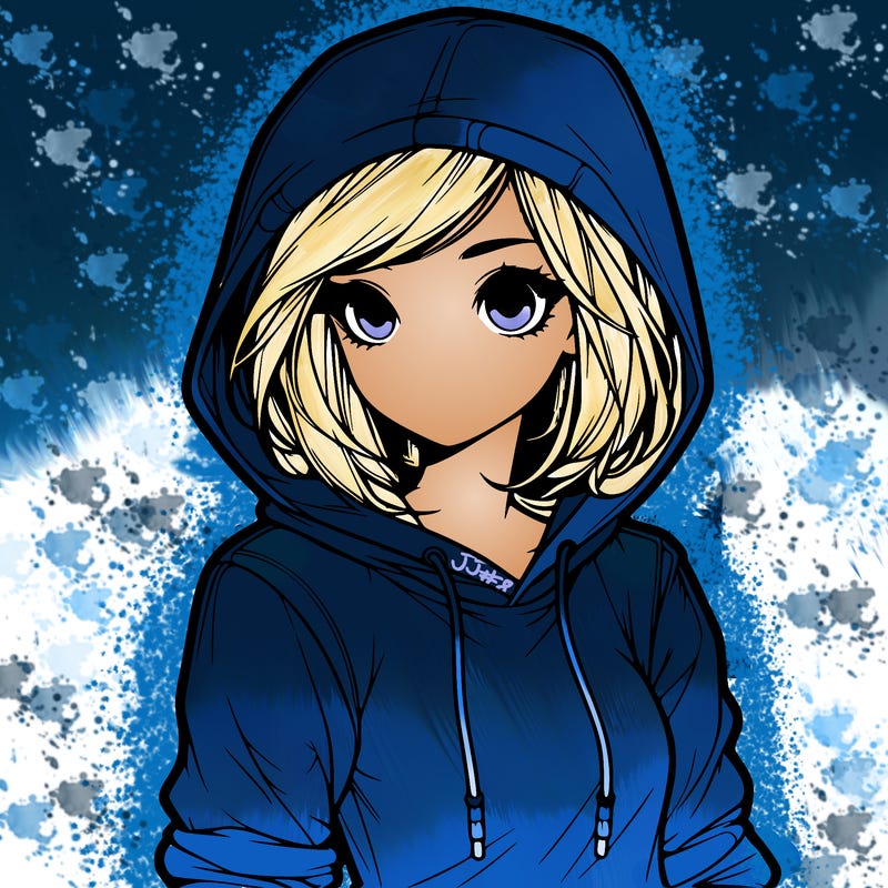 realistic girl with hoodie