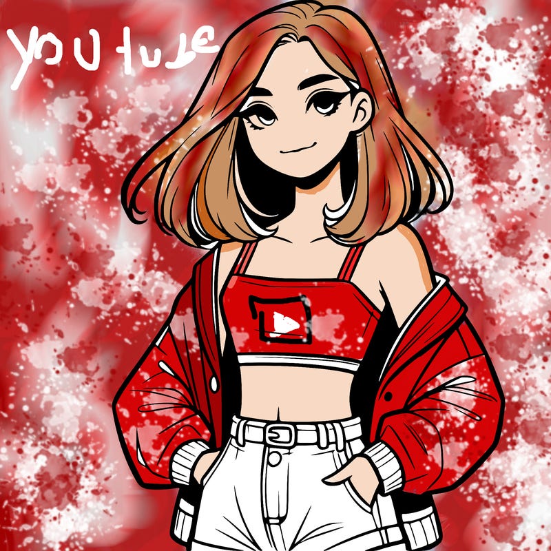 a realistic girl with a crop top and short shorts in an open jacket