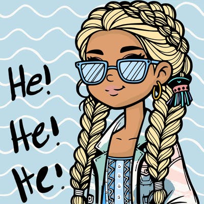 girl with cool braids