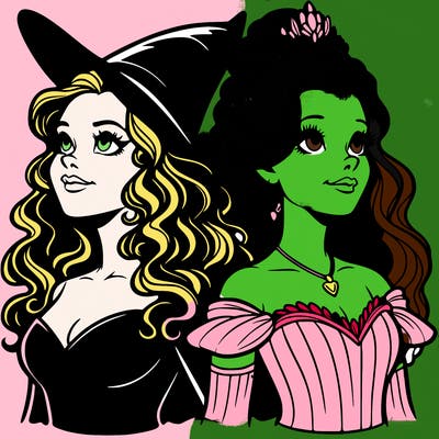 'elphaba and glinda (realistic)