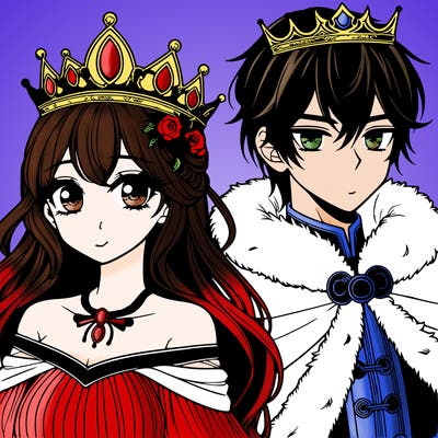 manga beautiful queen and handsome king