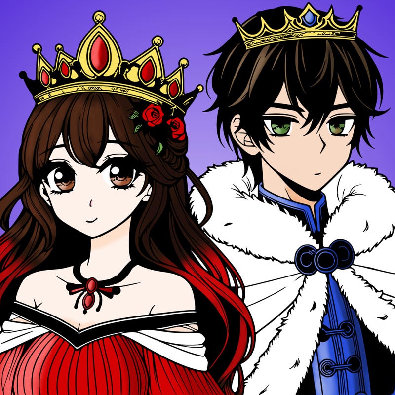 manga beautiful queen and handsome king