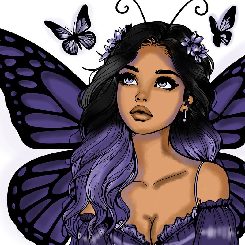 butterfly fairy realistic girl