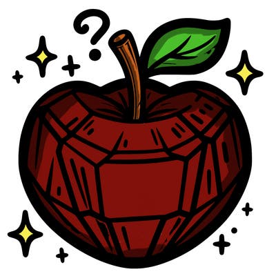 very shiny crystal apple