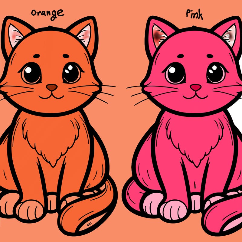 two color  cat