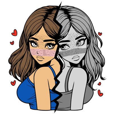 realistic girl split