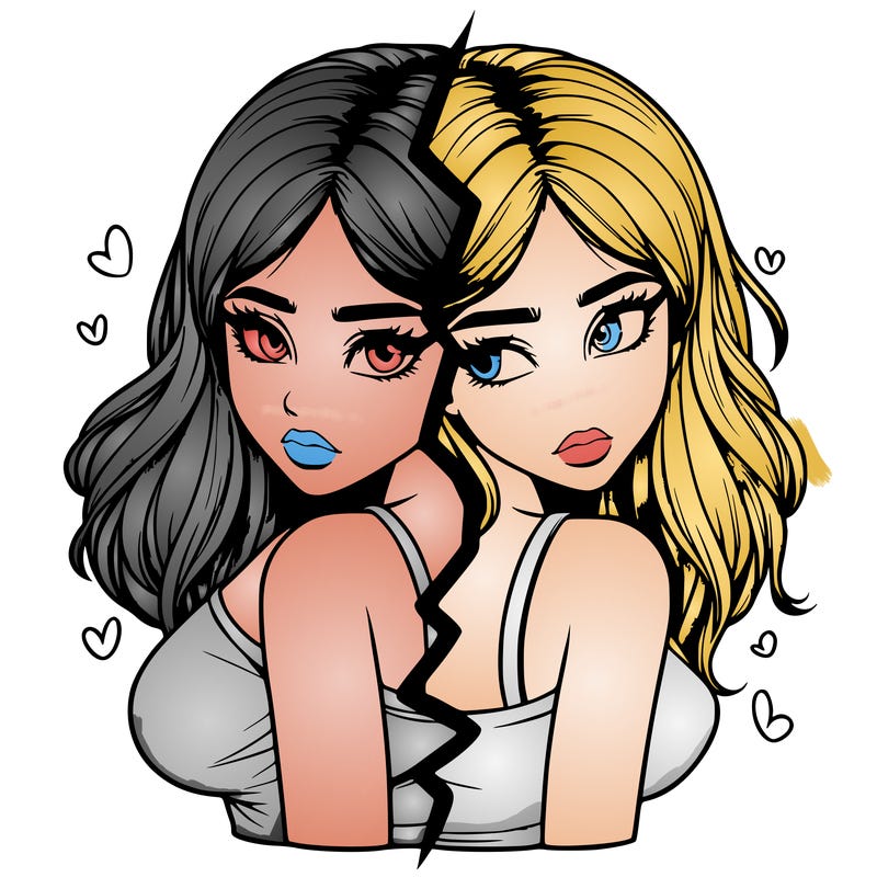 realistic girl split