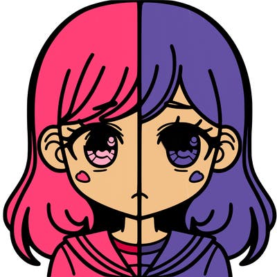 a split of a girl