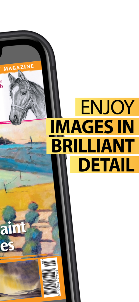Leisure Painter & The Artist - Digital art magazine on a smartphone showing high quality paintings and sketches