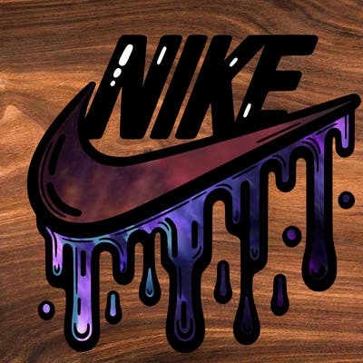 dripping nike logo