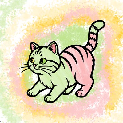 realistic, adorable cat