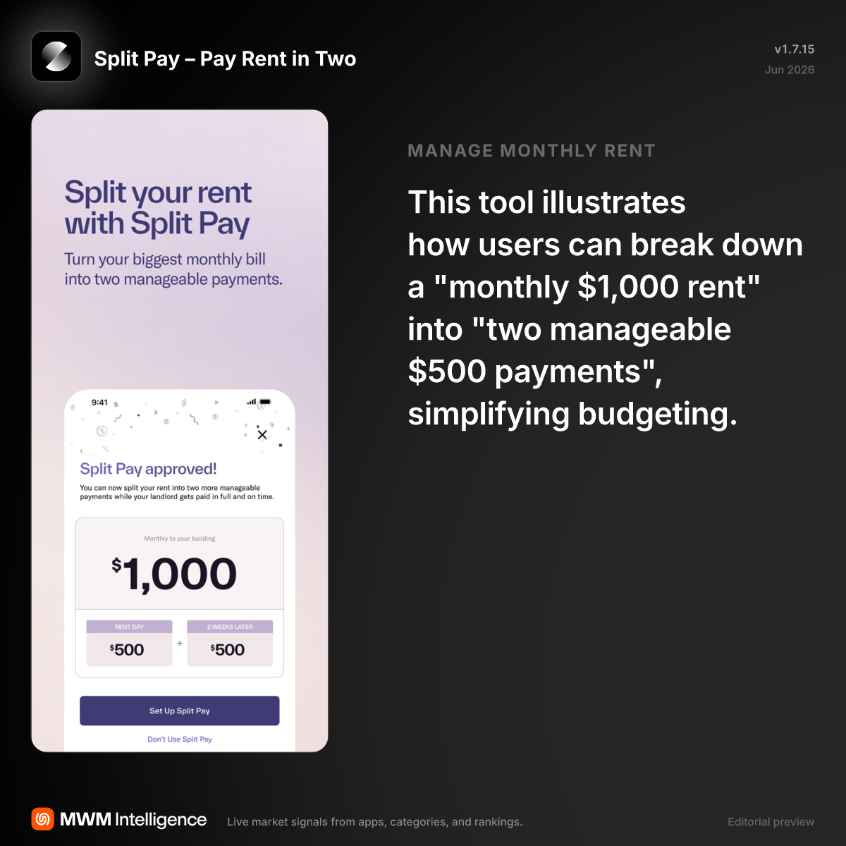 Split Pay – Pay Rent in Two - Finance App | MWM