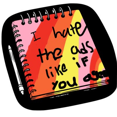 a blank sketch pad