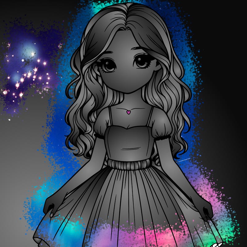 realistic girl with a dress