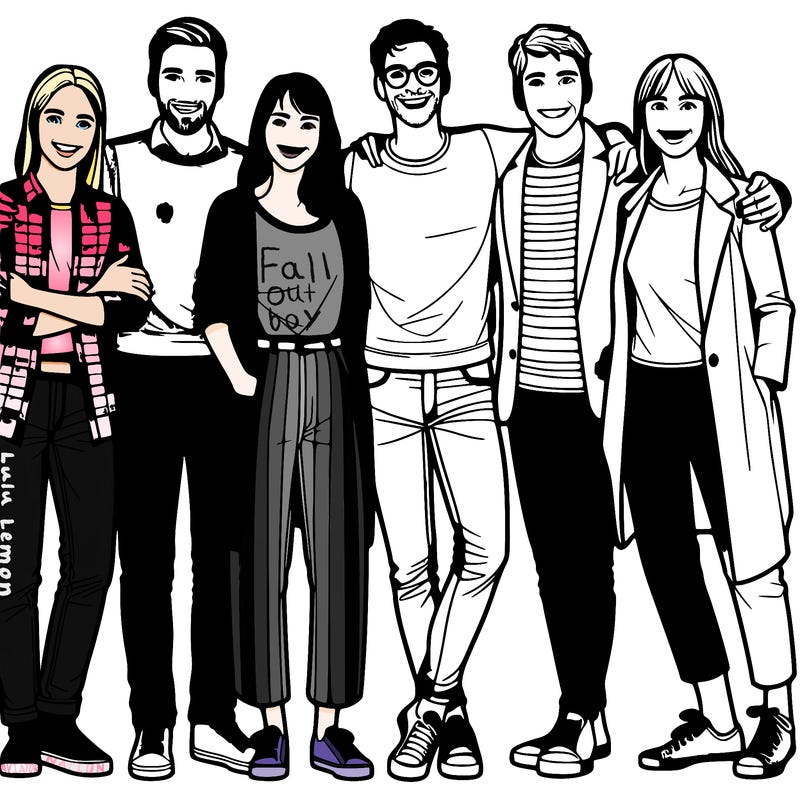 people together realistic