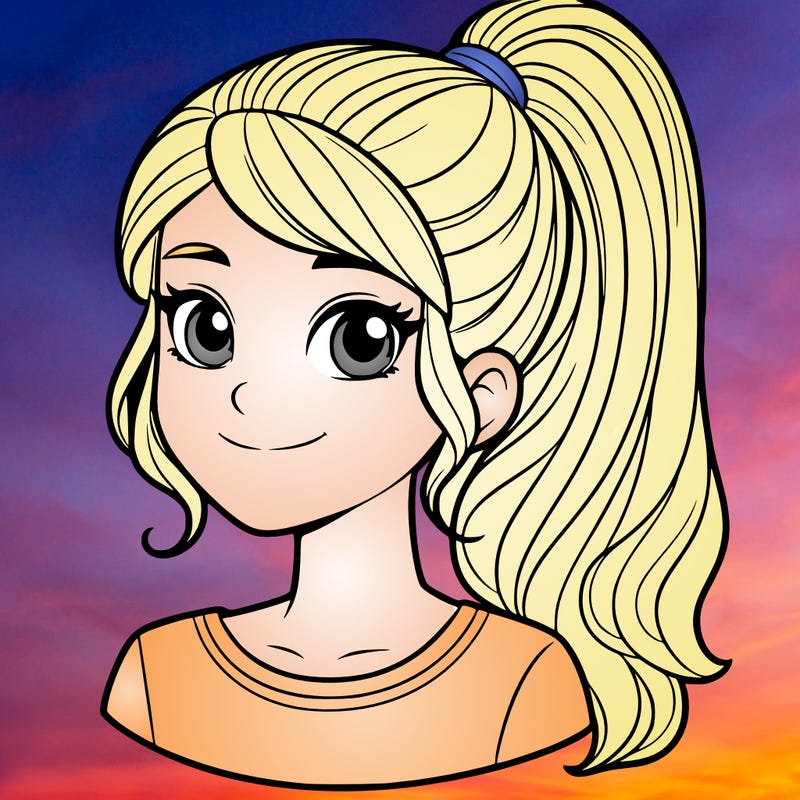 14 year old girl with ponytail hairstyle