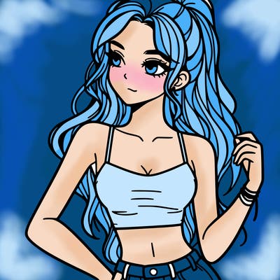 girl in crop top