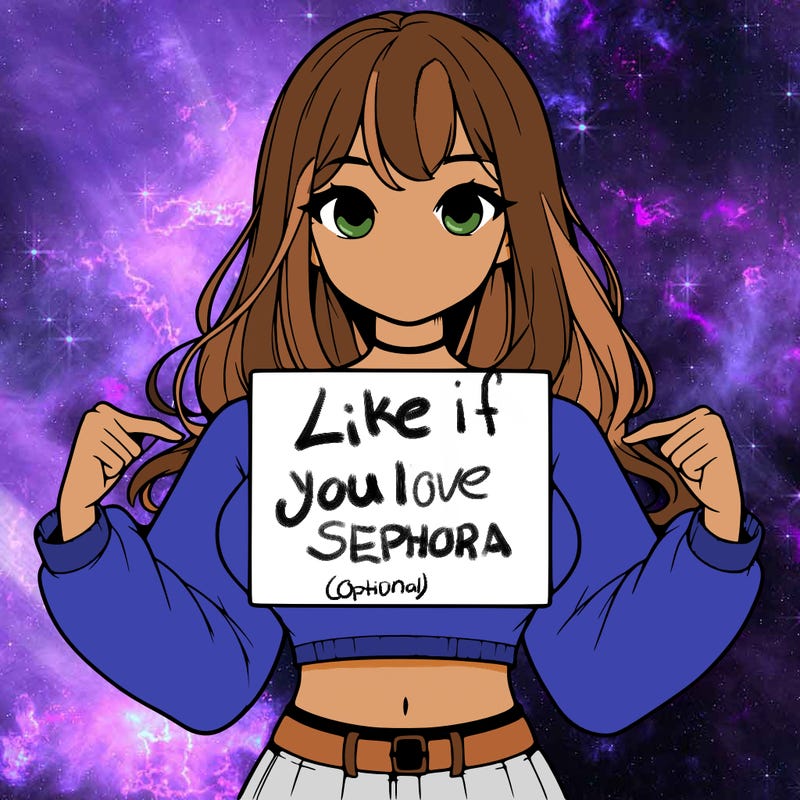 girl holding a blank sign in a long sleeve crop top