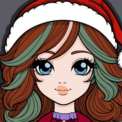 realistic christmas girl