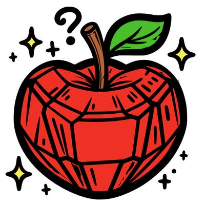 very shiny crystal apple