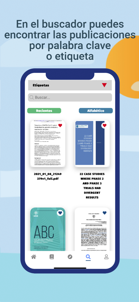 PublINC - PublINC mobile app search interface for oncology publications and medical documents